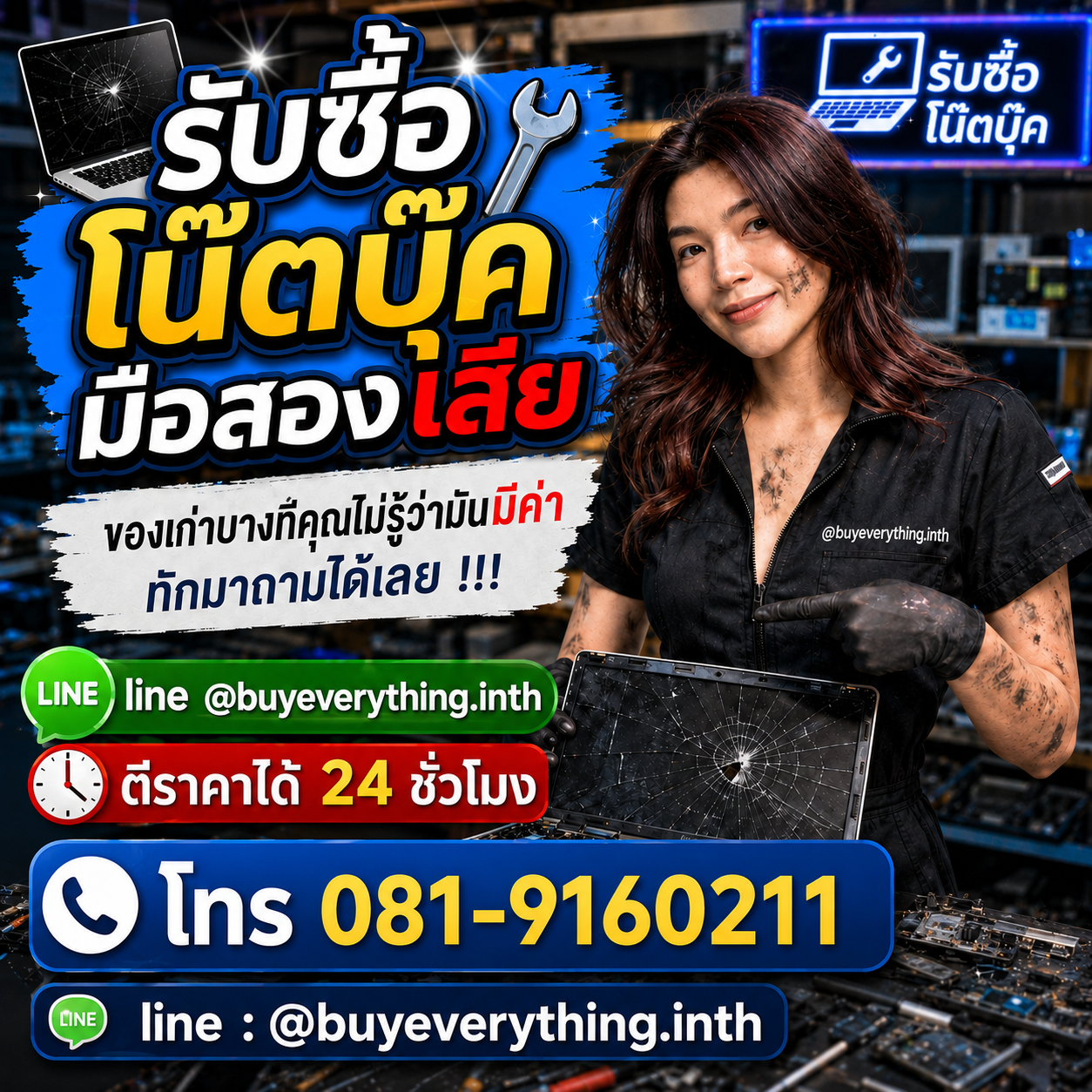 รับซื้อซากโน๊ตบุ๊ค ติดต่อง่าย ตอบเร็ว ประเมินราคาฟรี