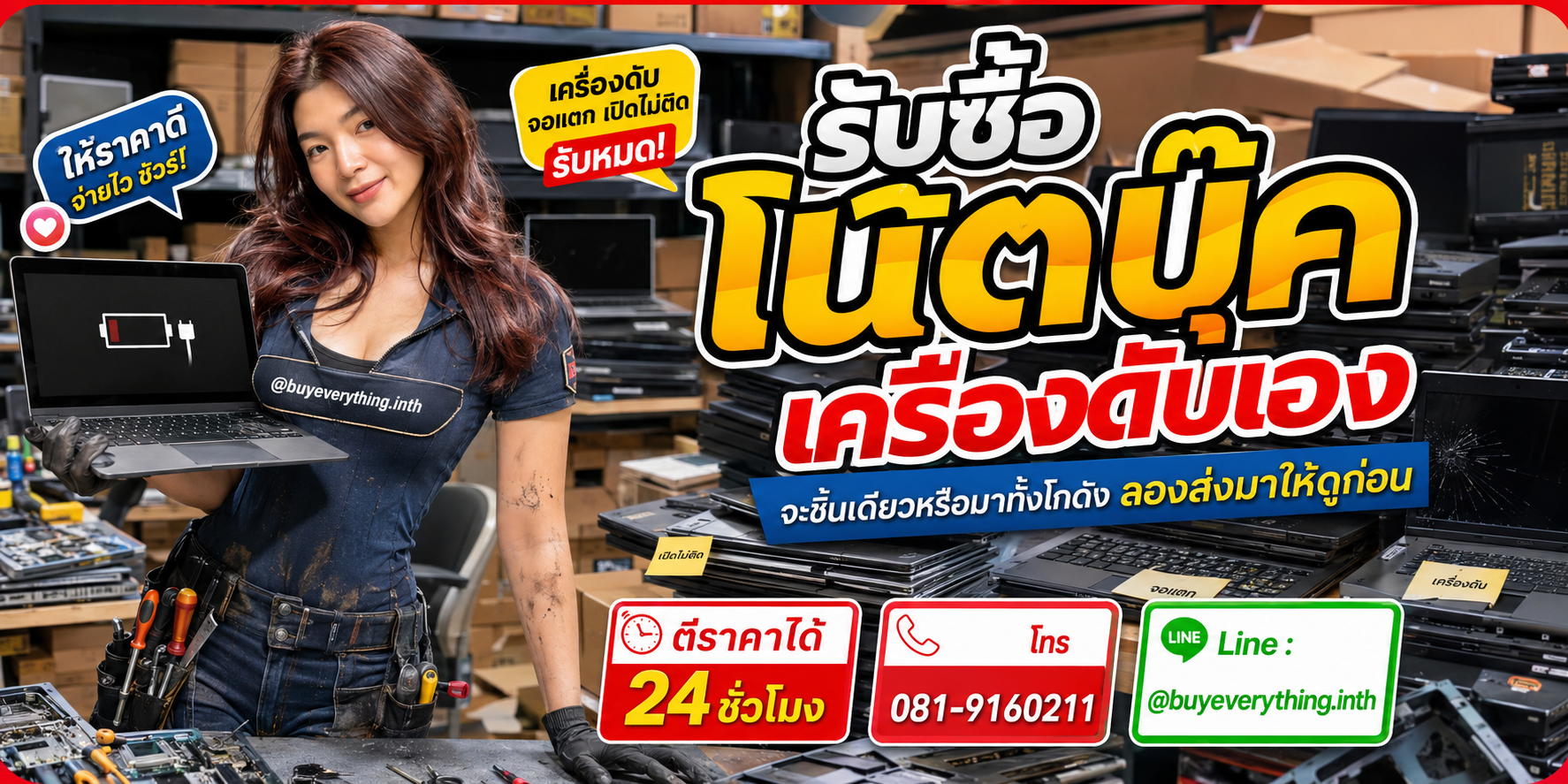 รับซื้อโน๊ตบุ๊คเครื่องดับเอง ของเก่าบางทีคุณไม่รู้ว่ามีค่า ทักมาถามได้เลย